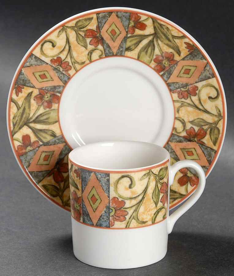 Cinnabar Flat Demitasse Cup & Saucer Set by Royal Doulton-1