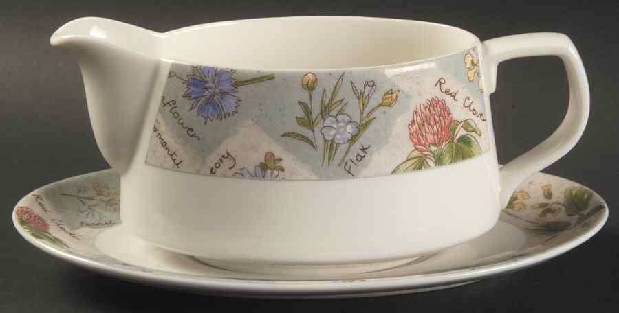 Wildflowers Gravy Boat & Underplate by Royal Doulton-1
