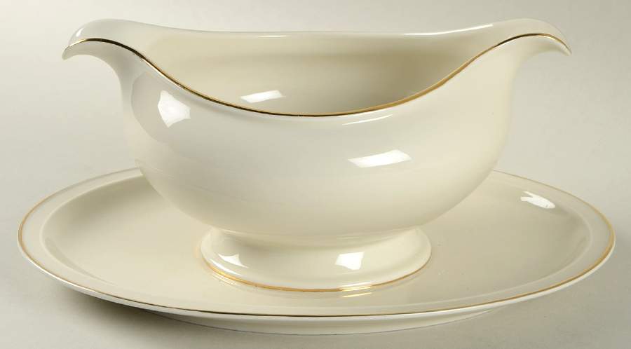 3303 (Aida, Cream) Gravy Boat with Attached Underplate by Rosenthal - Continental-1
