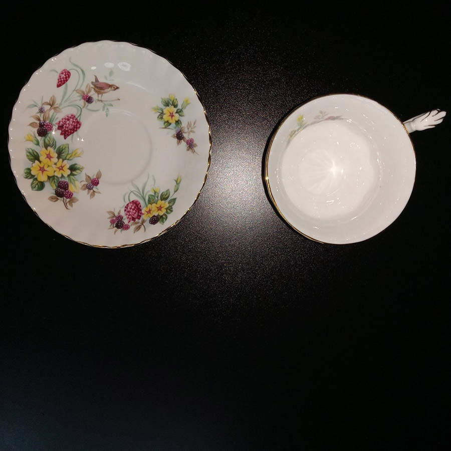 Country Life Footed Cup & Saucer Set by Royal Albert-1