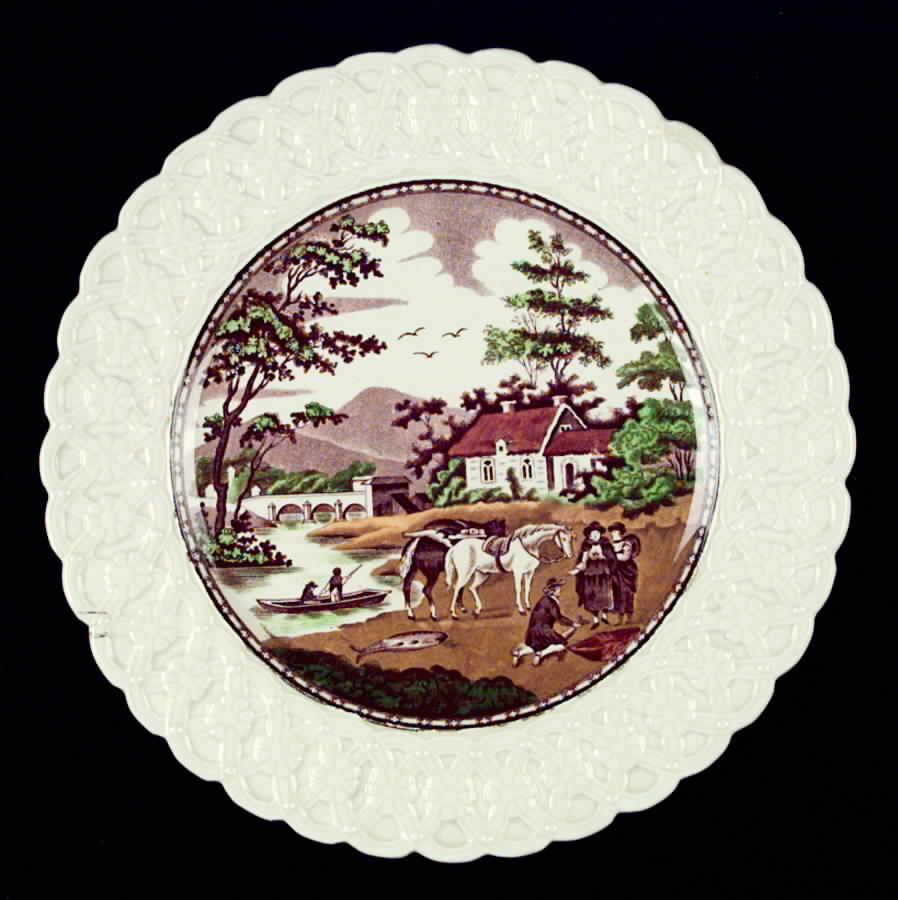 Native Brown Multicolor (Embossed White Border) Dinner Plate by Royal Cauldon-1