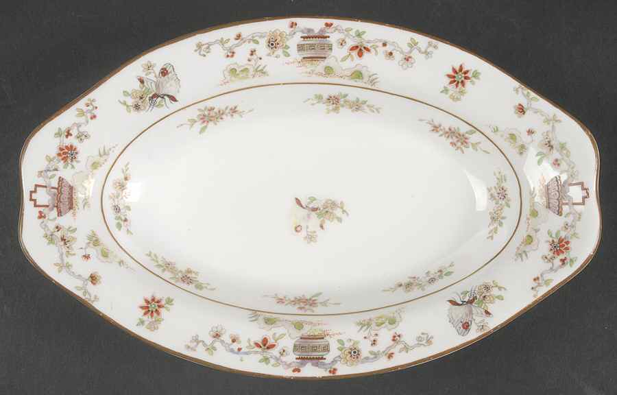 Pekin (White Background, Yellow Trim) Relish by Royal Worcester-1