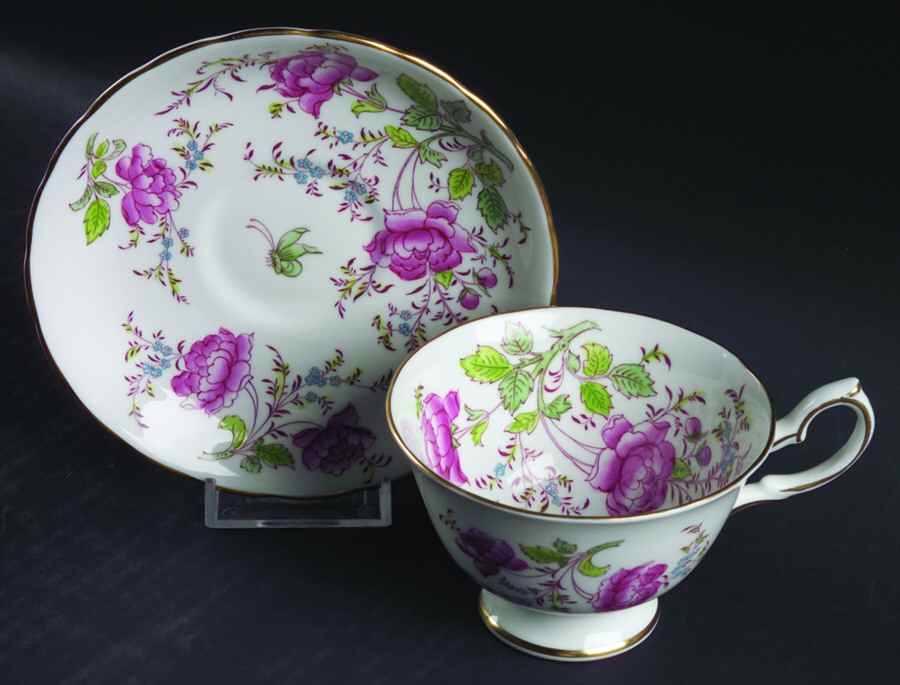4244a Footed Cup & Saucer Set by Royal Chelsea-1