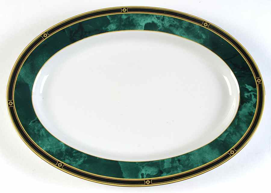 Jade Garland 14" Oval Serving Platter by Retroneu-1