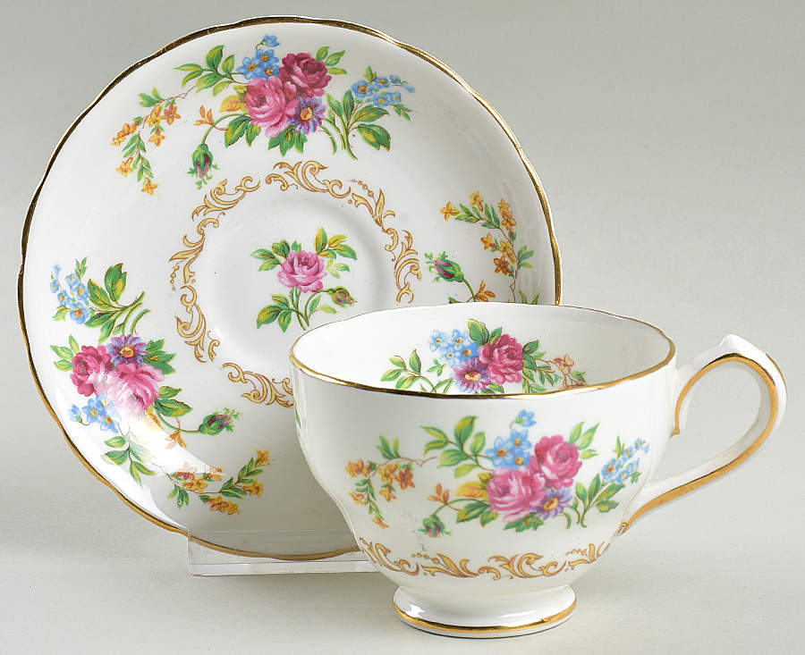 3710a Footed Cup & Saucer Set by Royal Chelsea-1