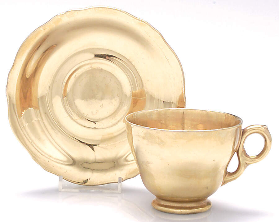 Golden Age Footed Cup & Saucer Set by Royal Winton-1