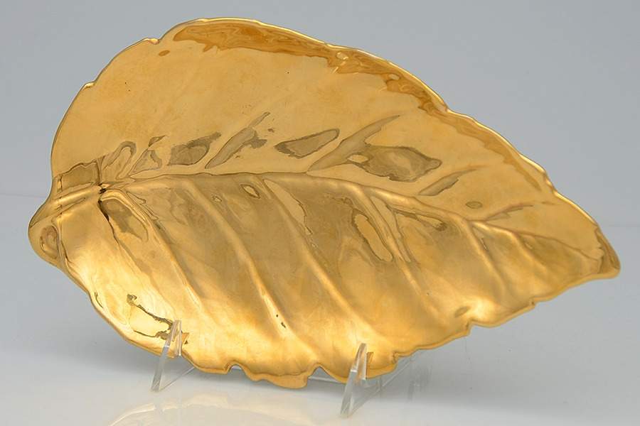 Golden Age Leaf Shaped Dish by Royal Winton-1