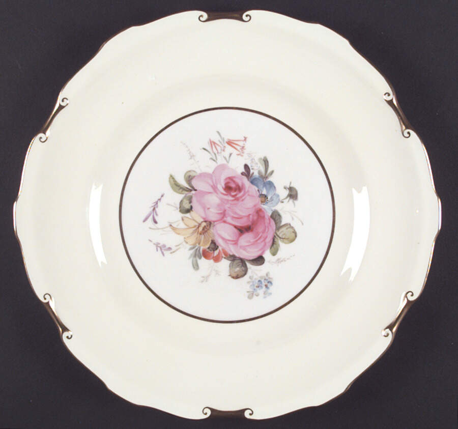 Rosemary (Cream) Dinner Plate by Royal Crown Derby-1