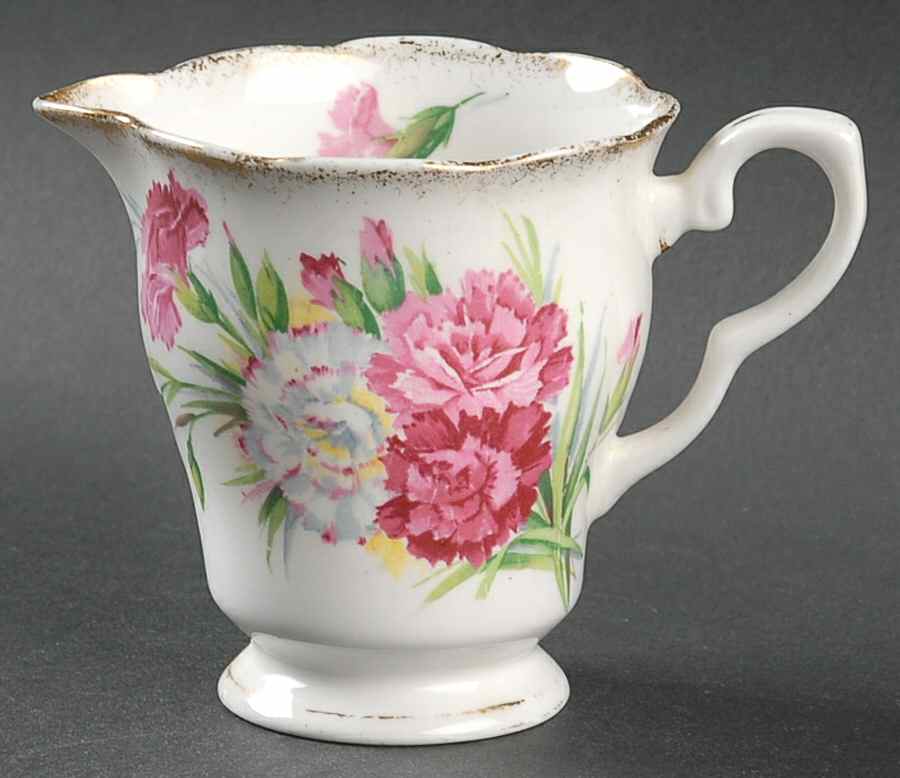 Carnation (Brushed Trim) Creamer by Royal Stafford-1