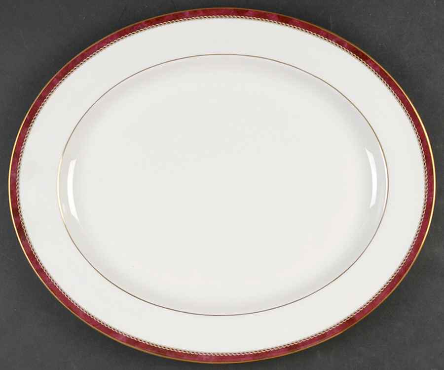 Medici Ruby 15" Oval Serving Platter by Royal Worcester-1