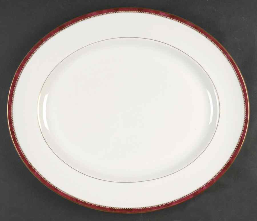 Medici Ruby 17" Oval Serving Platter by Royal Worcester-1