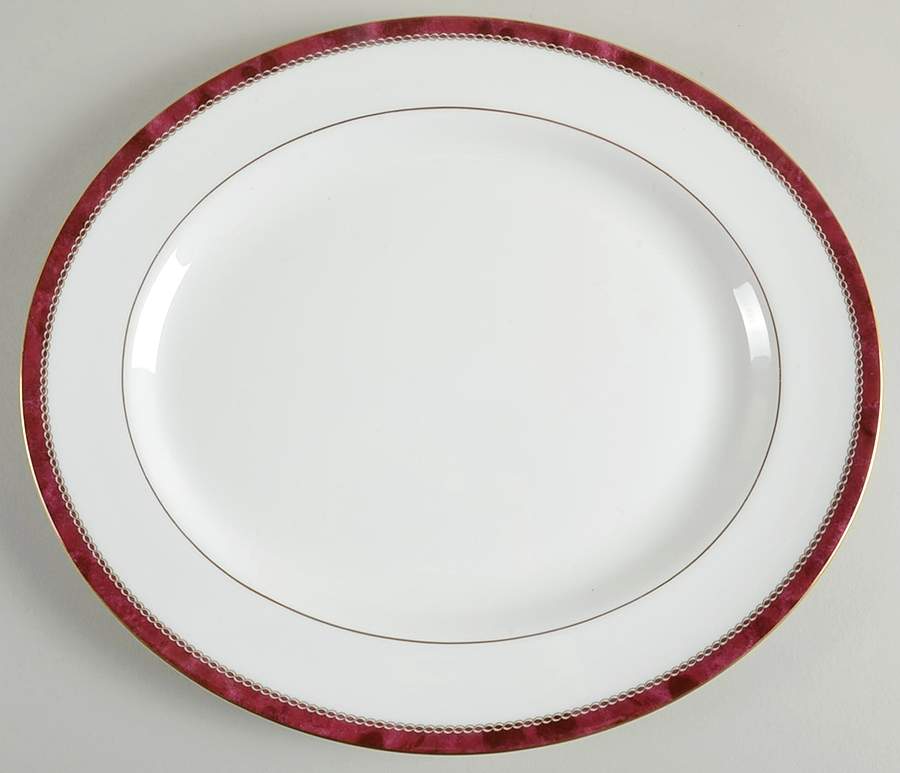 Medici Ruby 13" Oval Serving Platter by Royal Worcester-1