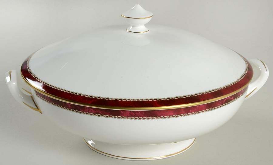 Medici Ruby Round Covered Vegetable by Royal Worcester-1