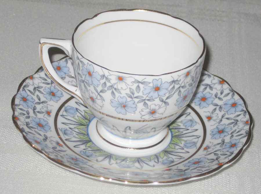 4967 Footed Cup & Saucer Set by Rosina-Queens-1