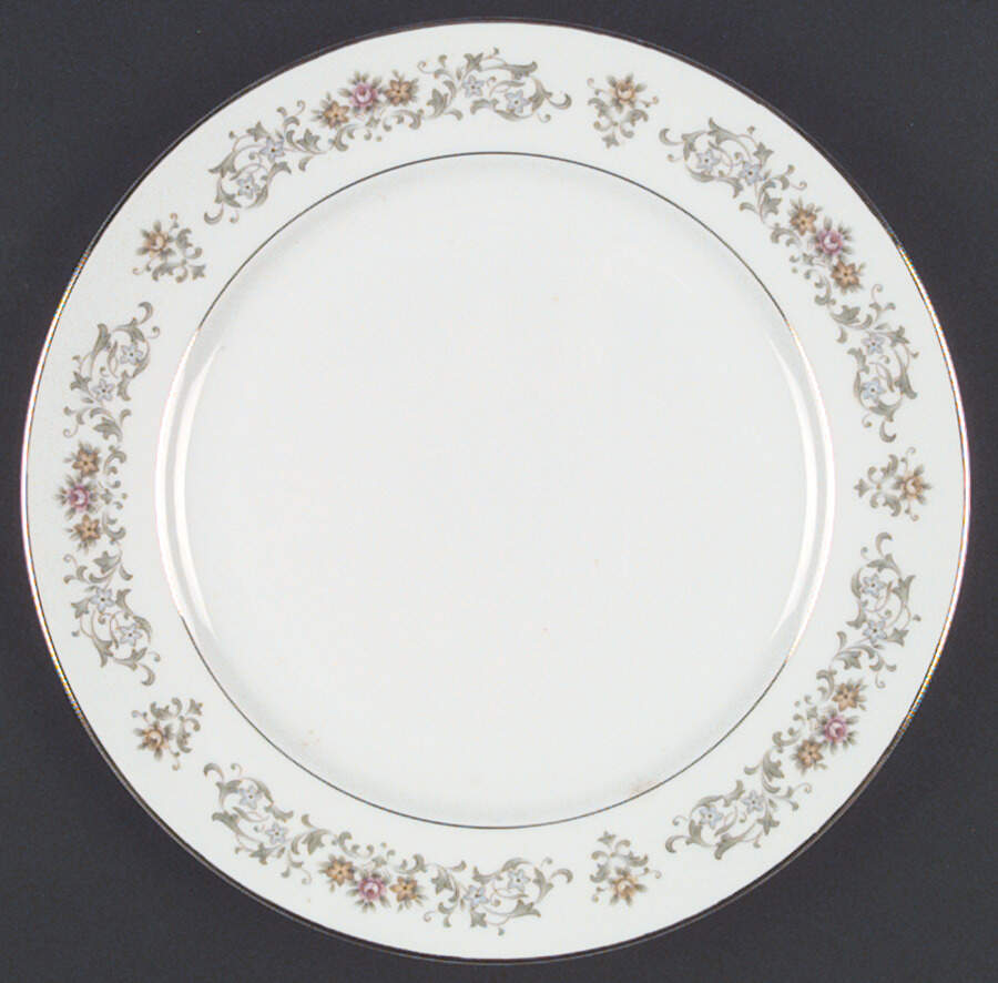 Petit Fleur (Gold Trim) Dinner Plate by Rose (Japan)-1