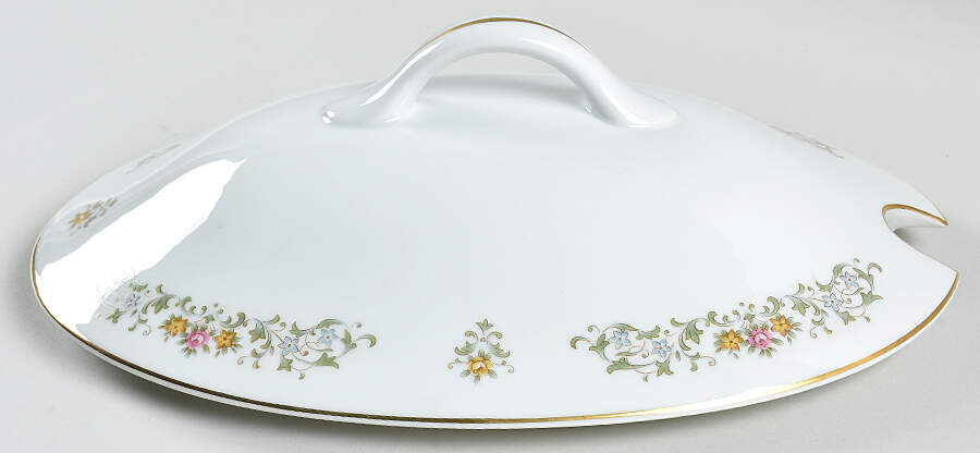 Petit Fleur (Gold Trim) Lid for Oval Tureen by Rose (Japan)-1