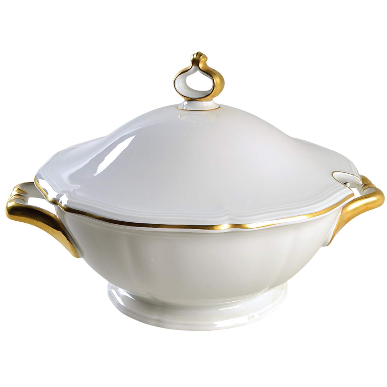 1129 (Chippendale, White) Tureen &  Lid by Rosenthal - Continental-1