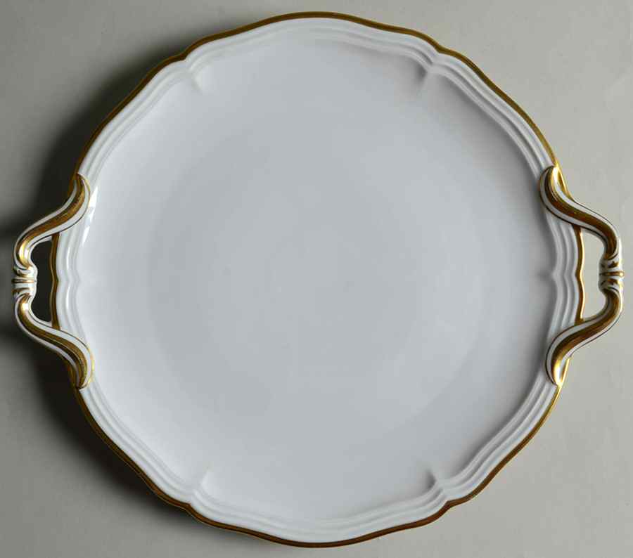 1129 (Chippendale, White) Handled Cake Plate by Rosenthal - Continental-1