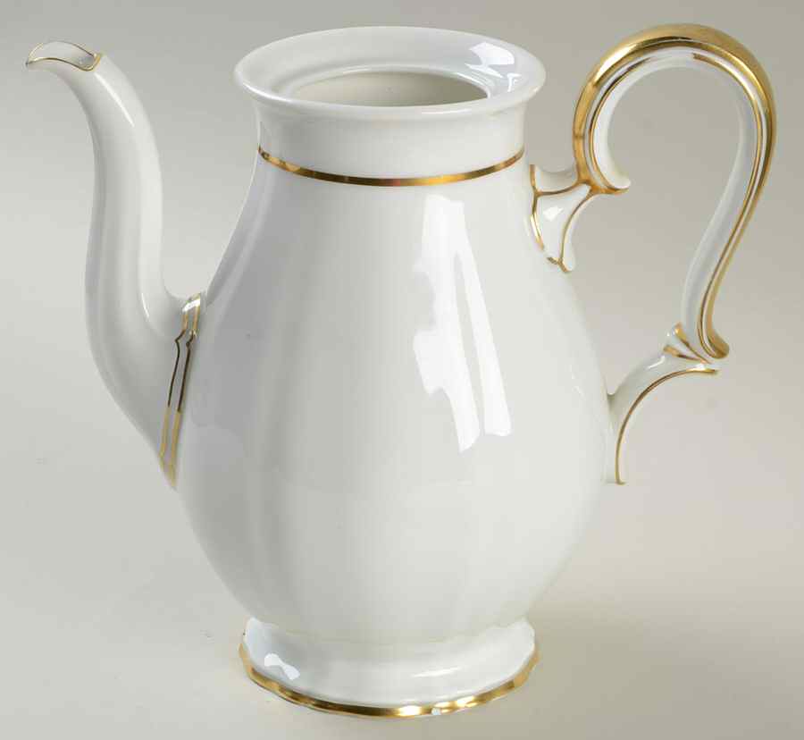 1129 (Chippendale, White) Coffee Pot No Lid by Rosenthal - Continental-1