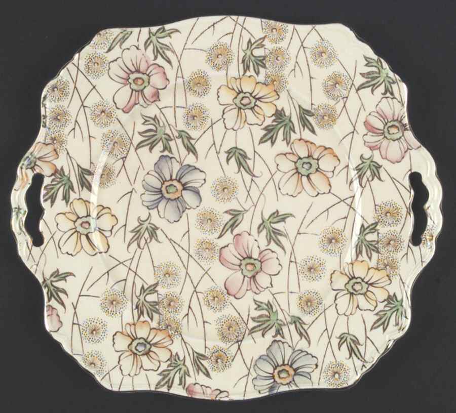 Primrose Yellow Handled Cake Plate by Royal Winton-1