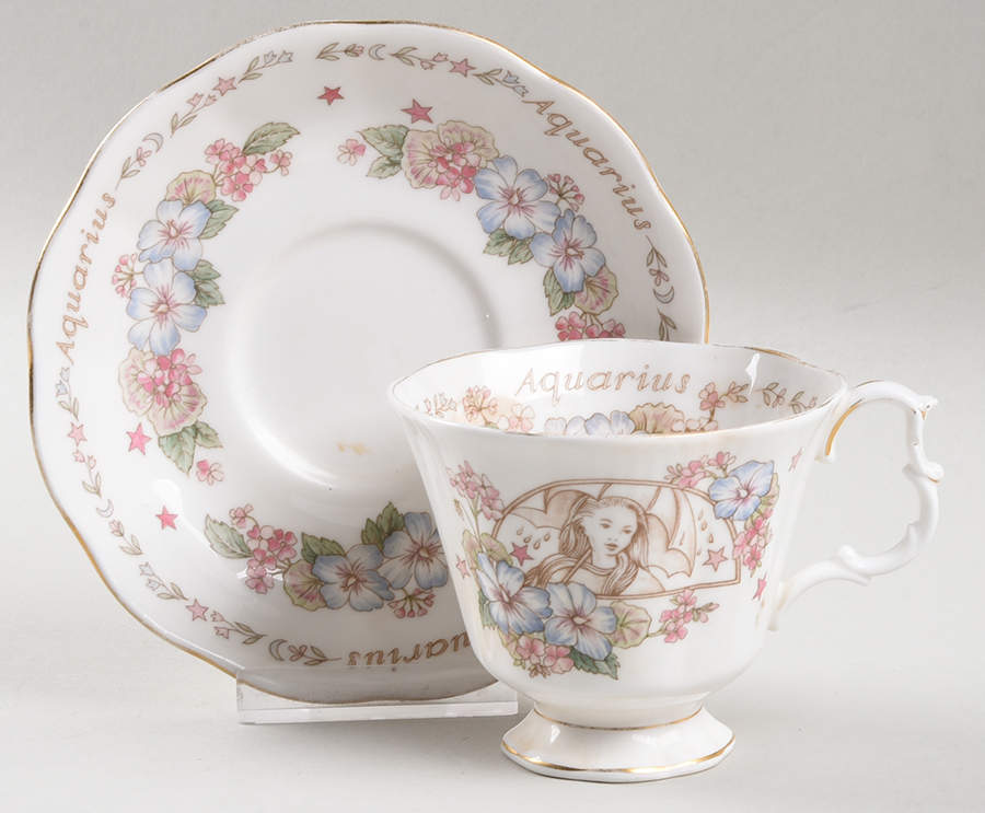 Zodiac Series Footed Cup & Saucer Set by Royal Albert-1