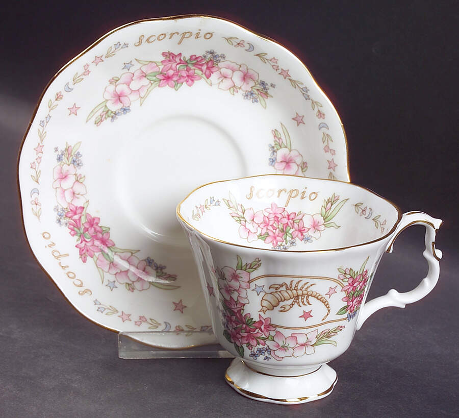 Zodiac Series Footed Cup & Saucer Set by Royal Albert-1
