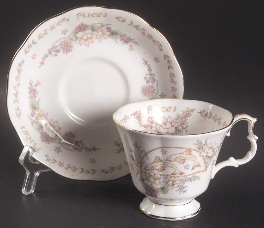 Zodiac Series Footed Cup & Saucer Set by Royal Albert-1