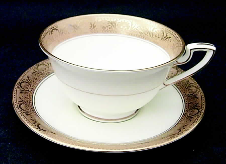 C1393 Footed Cup & Saucer Set by Royal Worcester-1