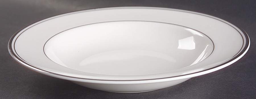 Oxford Platinum Large Rim Soup Bowl by Royal Doulton-1