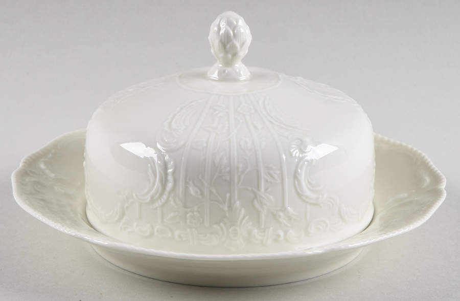 Sanssouci (Ivory, No Trim) Round Covered Butter by Rosenthal - Continental-1