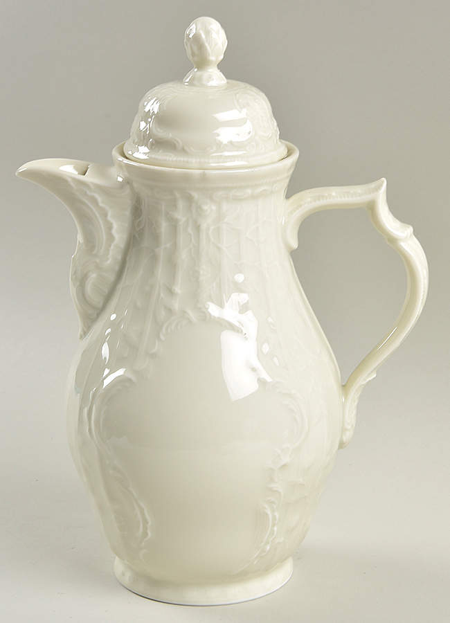 Sanssouci (Ivory, No Trim) Coffee Pot & Lid by Rosenthal - Continental-1