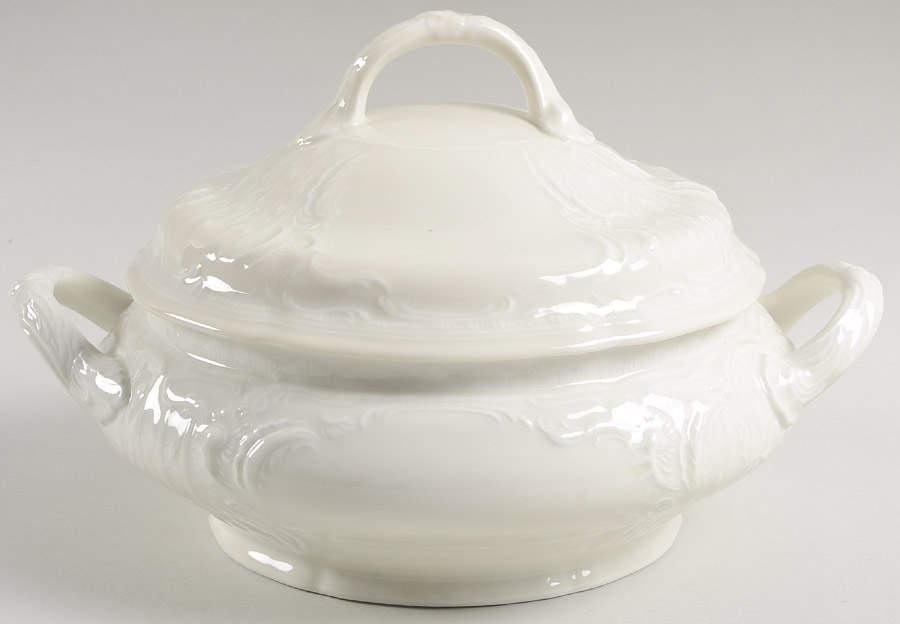 Sanssouci (Ivory, No Trim) Round Covered Vegetable by Rosenthal - Continental-1