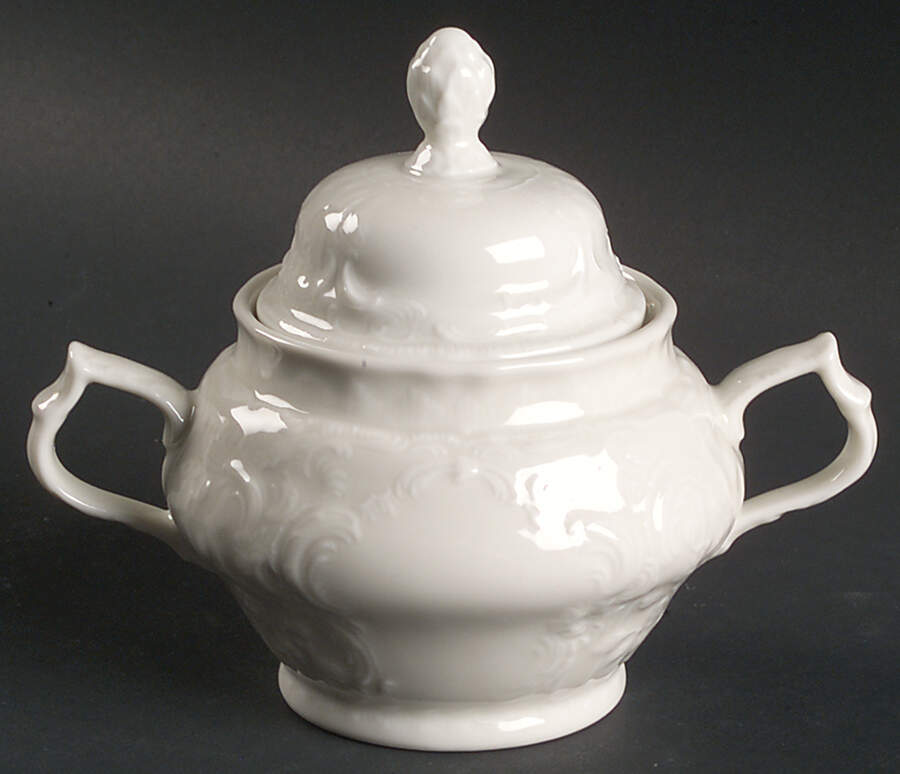 Sanssouci (Ivory, No Trim) Sugar Bowl & Lid by Rosenthal - Continental-1