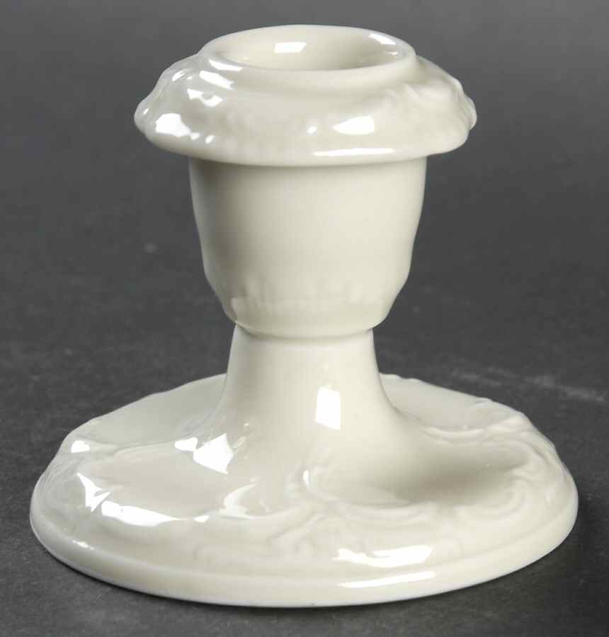 Sanssouci (Ivory, No Trim) Single Light Candlestick by Rosenthal - Continental-1