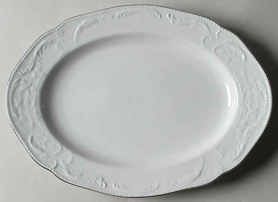 Platinum Band 13" Oval Serving Platter by Rosenthal - Continental-1