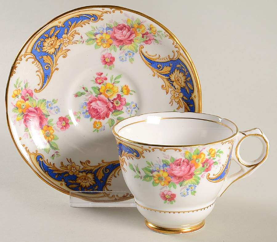 Gloria Footed Cup & Saucer Set by Royal Stafford-1