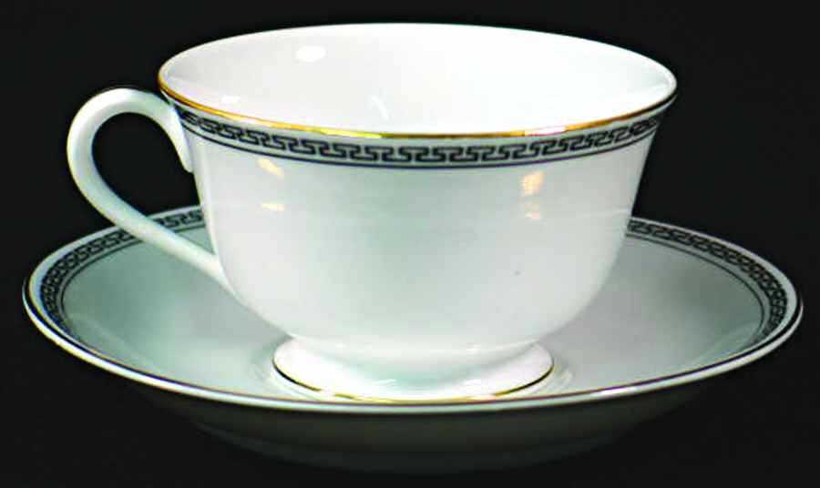 RO50 Footed Cup & Saucer Set by Rose (Japan)-1