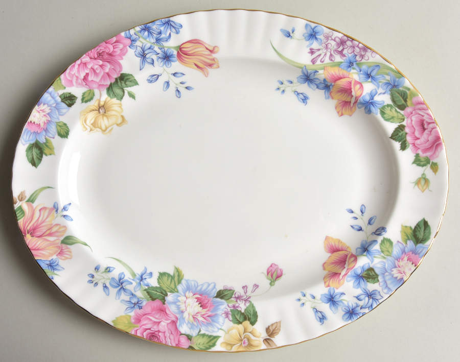 Beatrice 13" Oval Serving Platter by Royal Albert-1