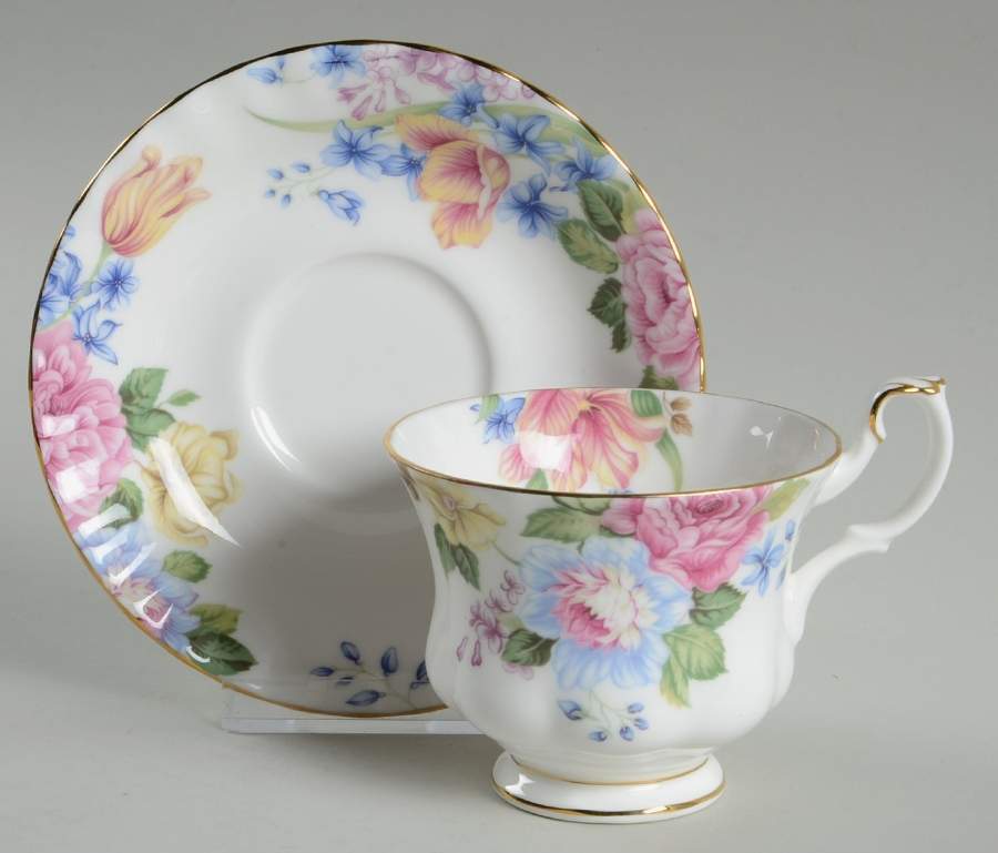 Beatrice Footed Cup & Saucer Set by Royal Albert-1