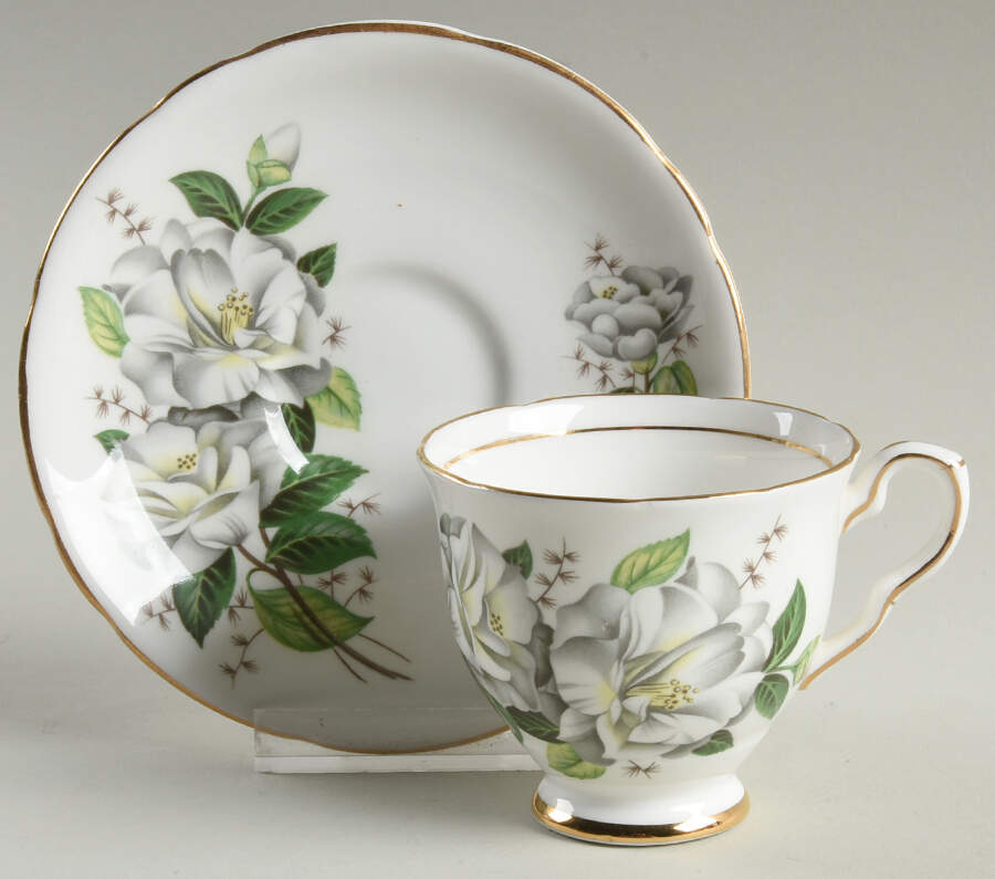 Camellia Demitasse Cup & Saucer Set by Royal Stafford-1