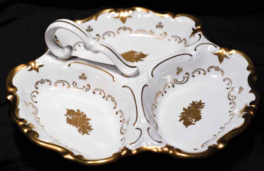 1003-P 3-Part Relish with Center Ceramic Handle by Reichenbach-1