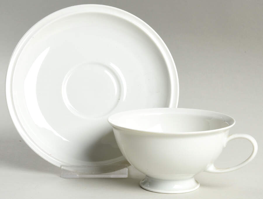 Winifred White Footed Cup & Saucer Set by Rosenthal - Continental-1