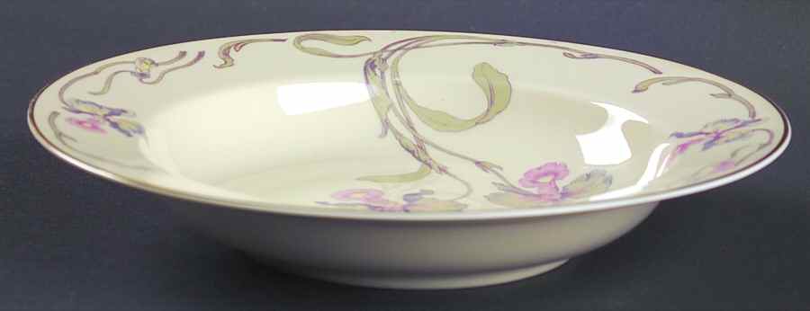 Orchid Iris Cream Rim Soup Bowl by Rosenthal - Continental-1