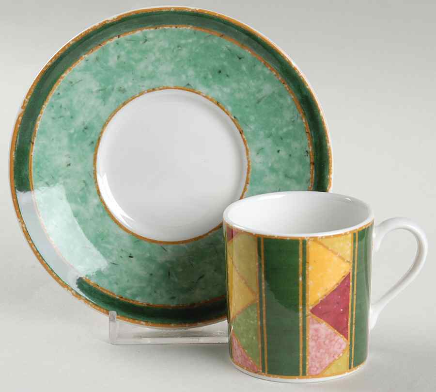 Japora Flat Demitasse Cup & Saucer Set by Royal Doulton-1