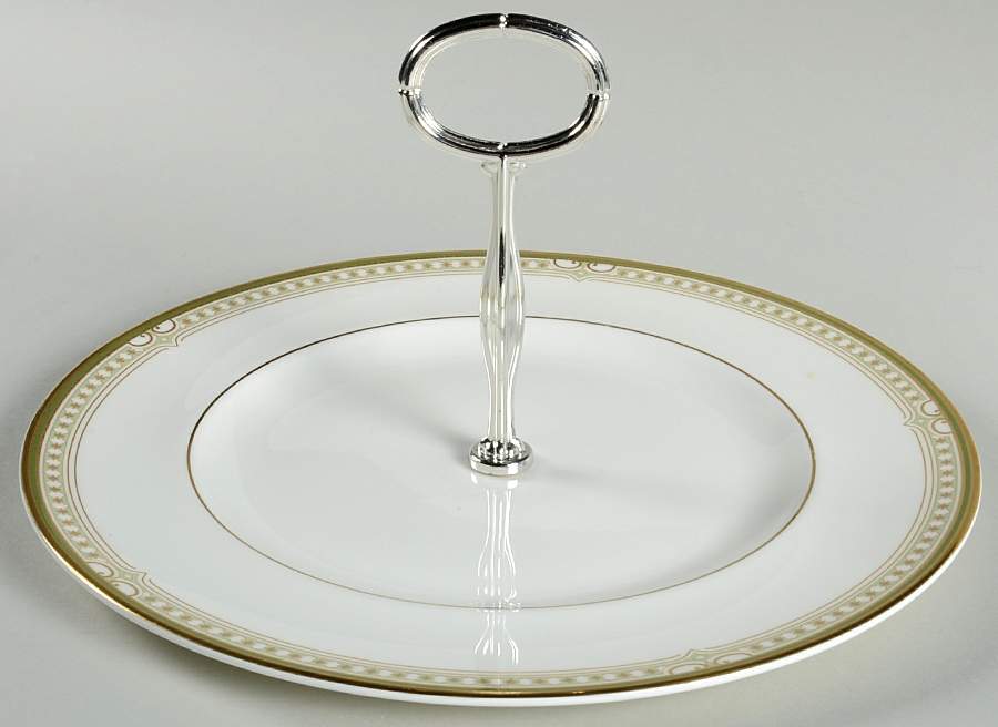 Lichfield Round Serving Plate with Handle (DP) by Royal Doulton-1
