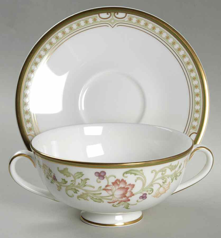 Lichfield Footed Cream Soup Bowl & Saucer Set by Royal Doulton-1