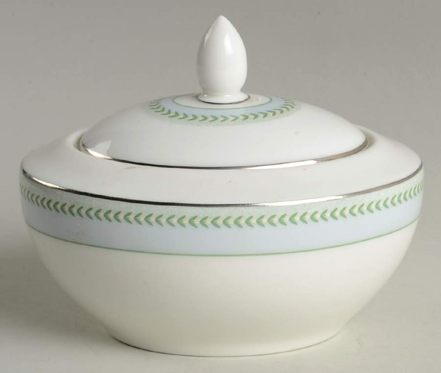 Etienne Platinum Sugar Bowl & Lid by Royal Doulton-1