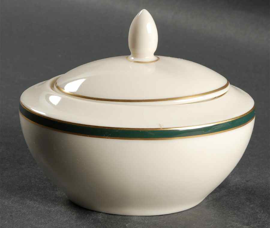 Cambridge Green Sugar Bowl & Lid by Royal Doulton-1