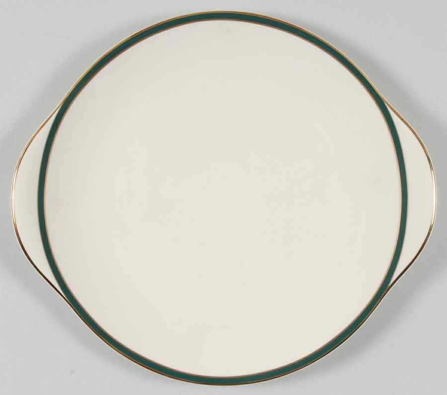 Cambridge Green Handled Cake Plate by Royal Doulton-1