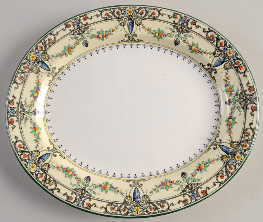 Monticello 11" Oval Serving Platter by Royal Worcester-1